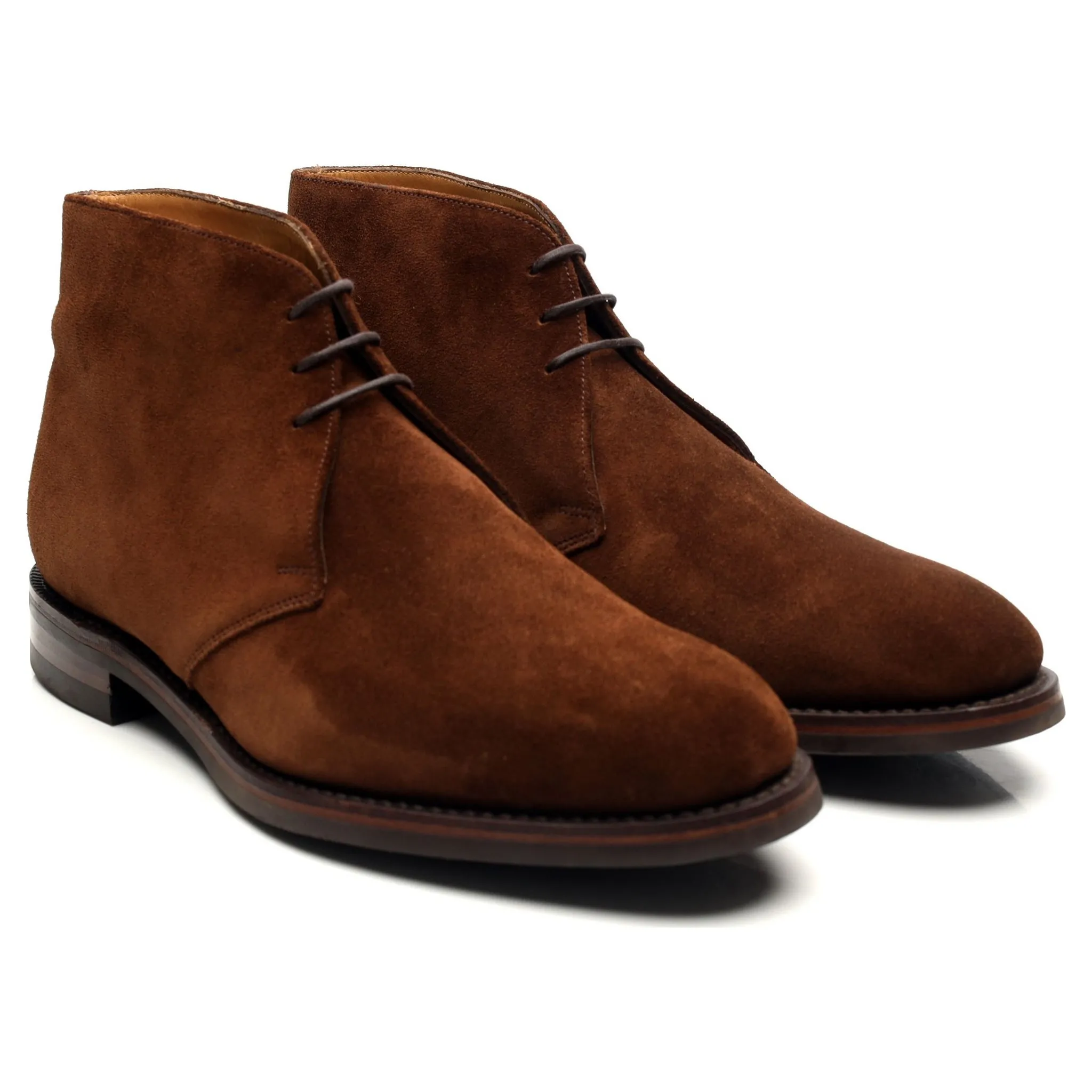 1880 'Kempton' Brown Suede Chukka Boots UK 8.5 F