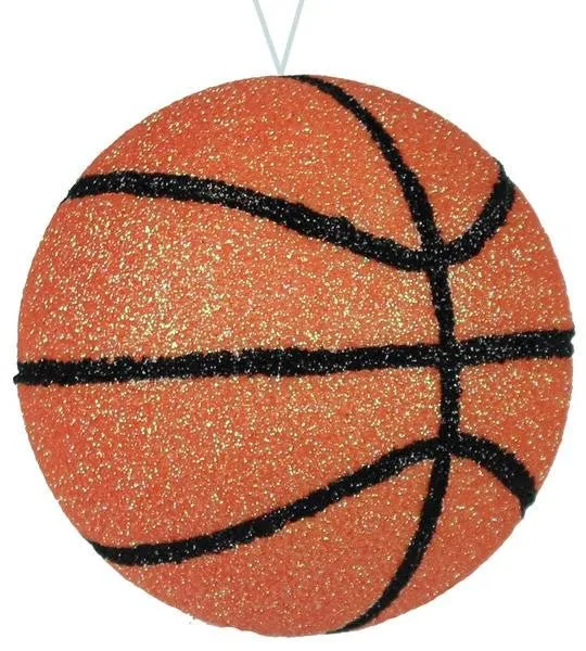 3.5" Glitter Basketball Ornament