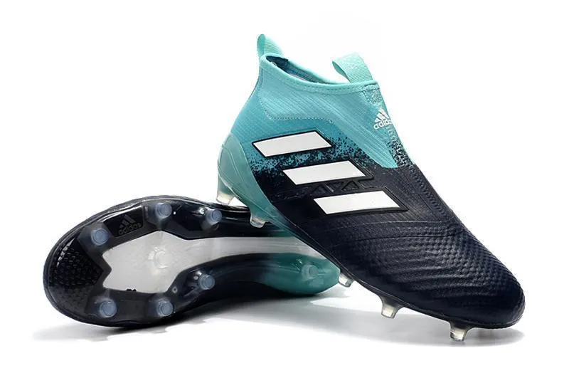 Adidas ACE FG Soccer Cleats Shoes Blue Skyblue White