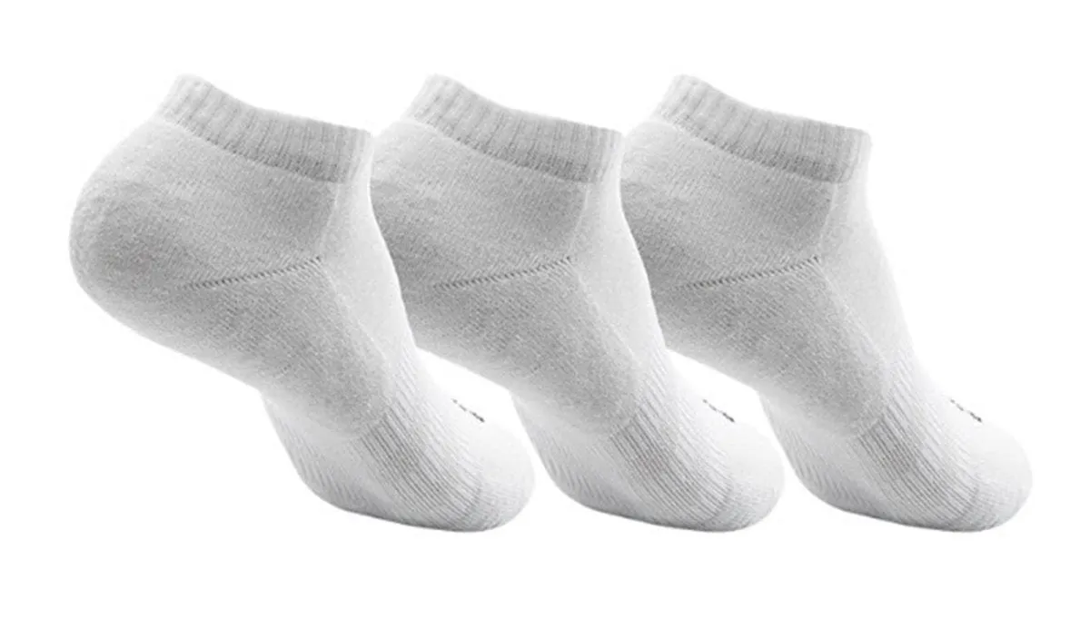 ADIDAS CUSHIONED LOW-CUT SOCKS WHITE 3 PAIRS