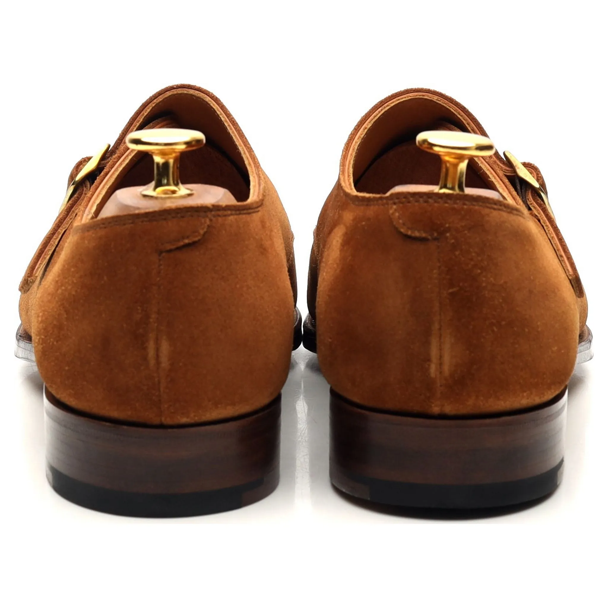 'Ashton' Tan Brown Suede Monk Strap UK 6 E