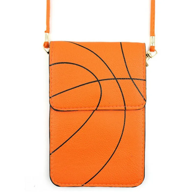 BASKETBALL CELL PHONE PURSE: Crossbody Purse