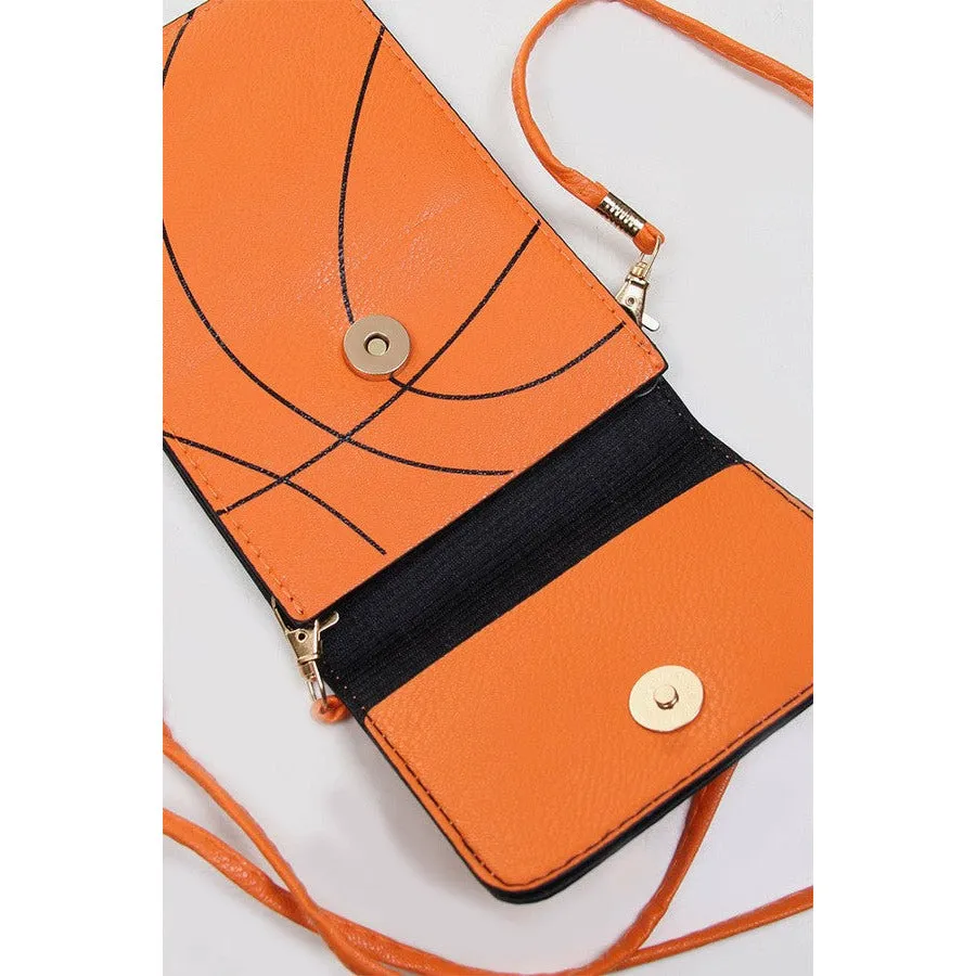 BASKETBALL CELL PHONE PURSE: Crossbody Purse