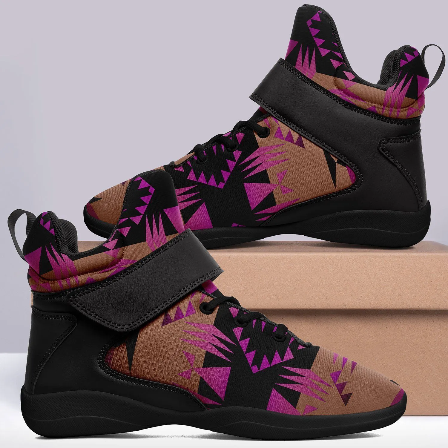 Between the Mountains Berry Ipottaa Basketball / Sport High Top Shoes - Black Sole