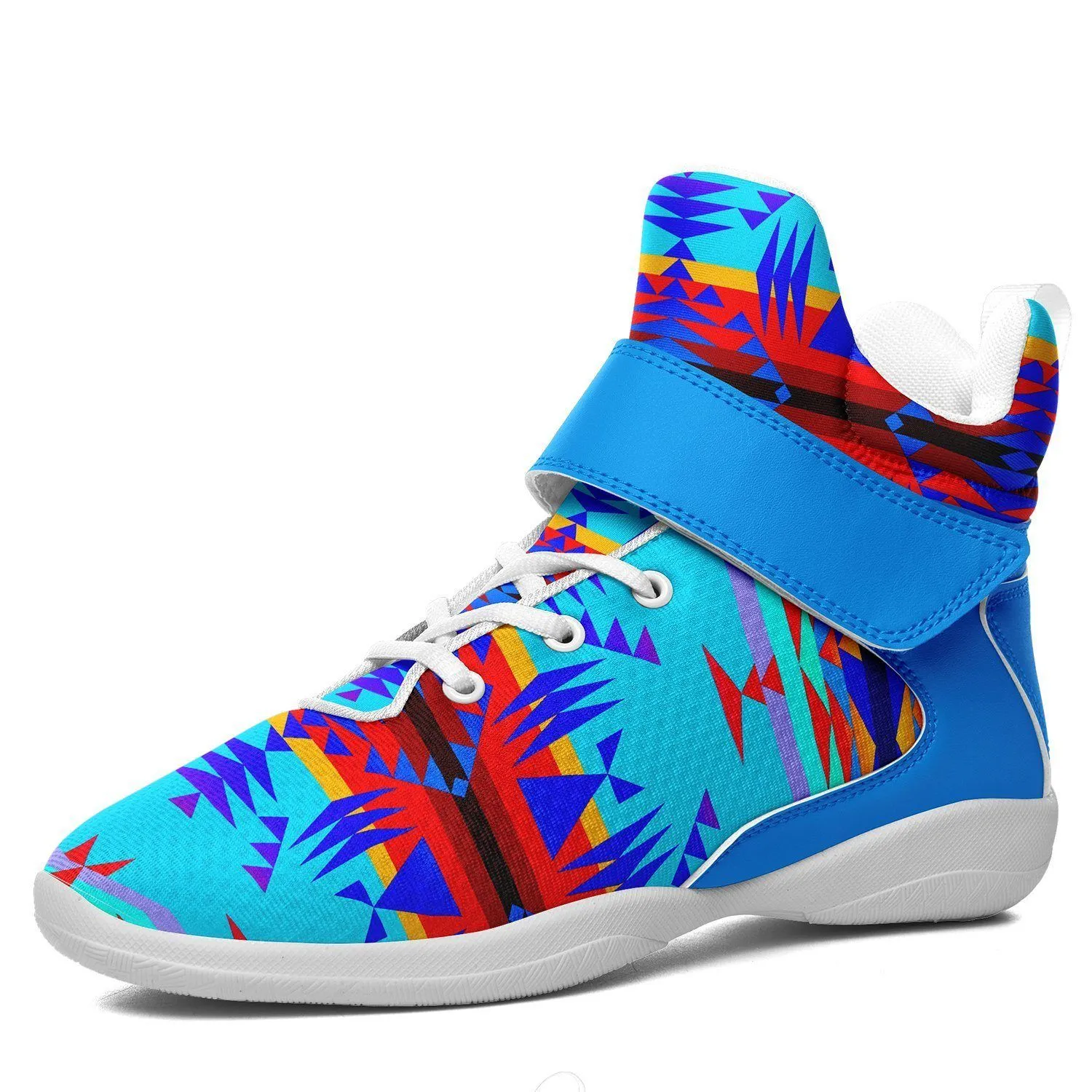 Between the Mountains Blue Kid's Ipottaa Basketball / Sport High Top Shoes