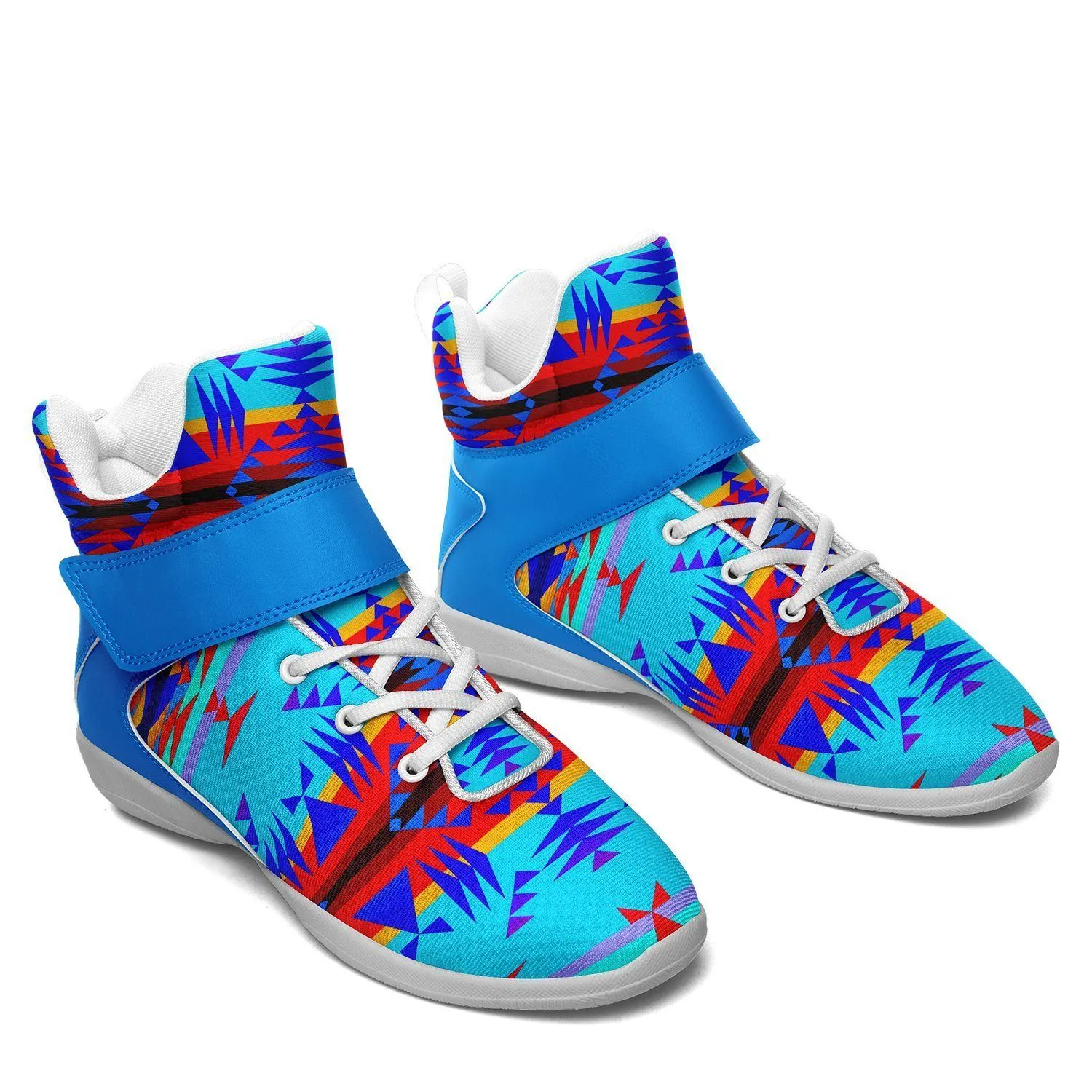 Between the Mountains Blue Kid's Ipottaa Basketball / Sport High Top Shoes