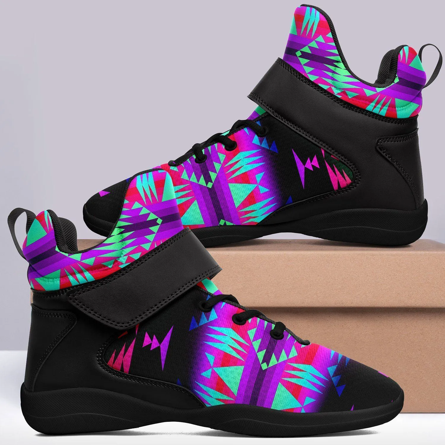 Between the Rocky Mountains Ipottaa Basketball / Sport High Top Shoes - Black Sole