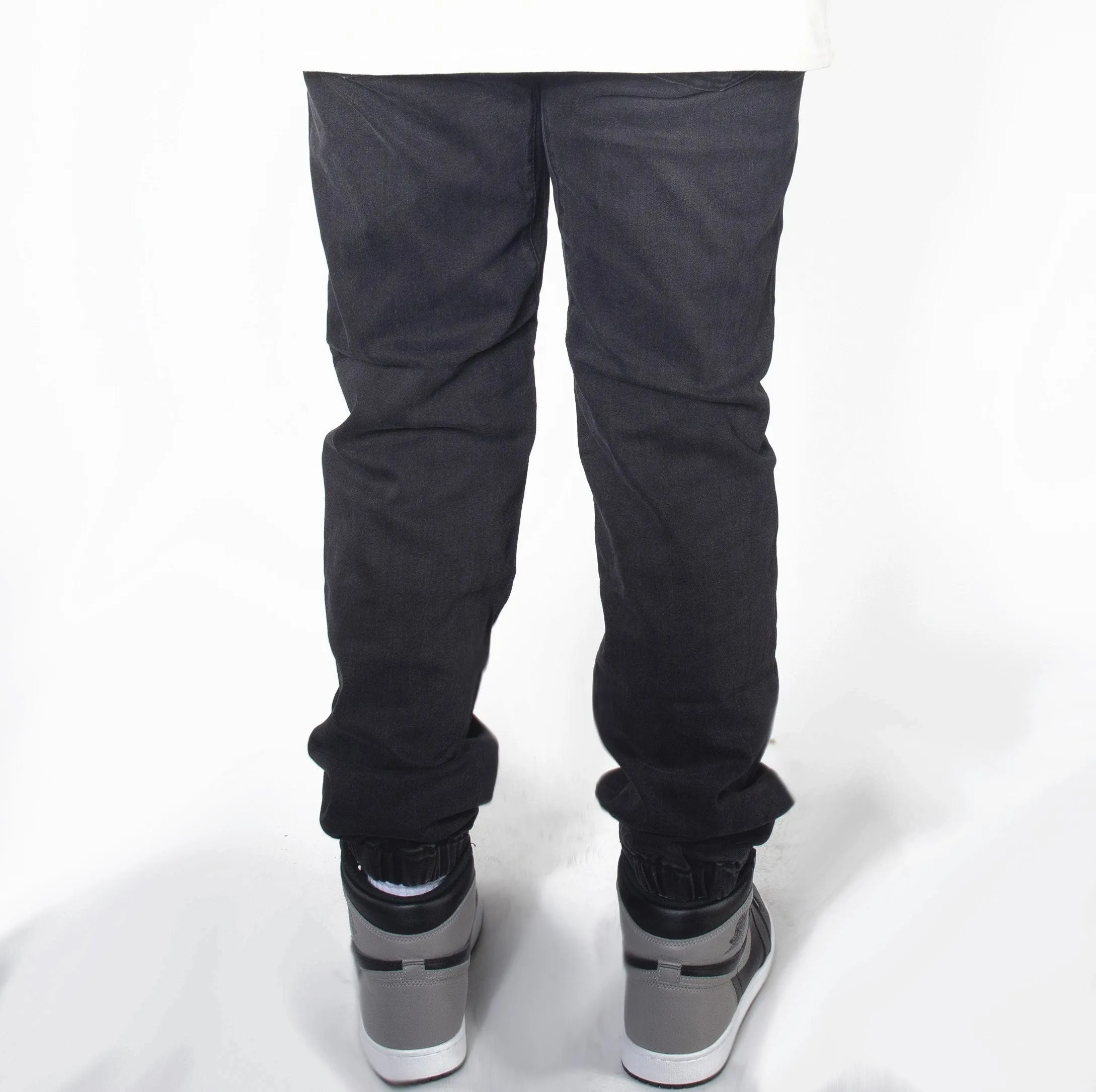 Black Denim Jogger Pants JG803