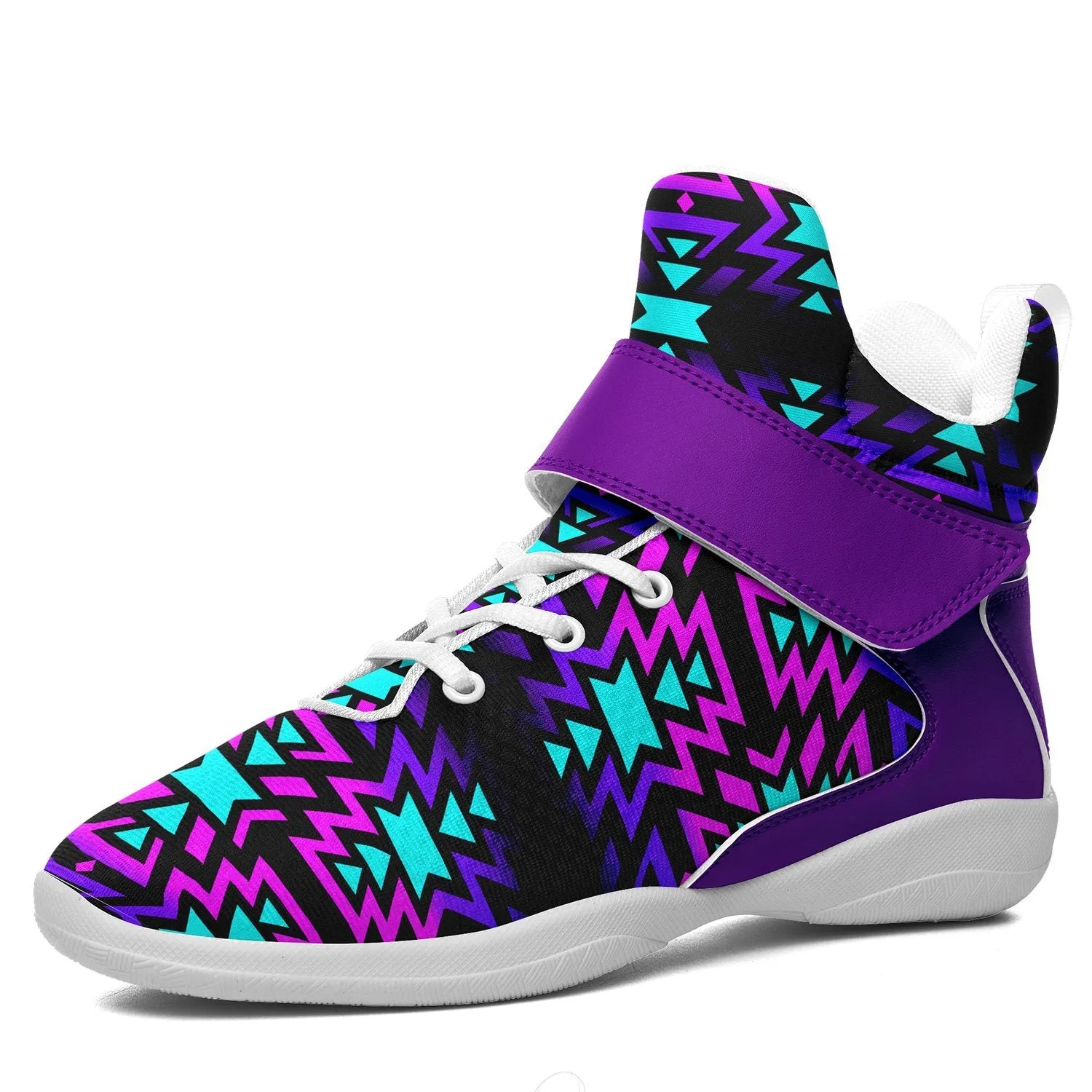 Black Fire Winter Sunset Ipottaa Basketball / Sport High Top Shoes