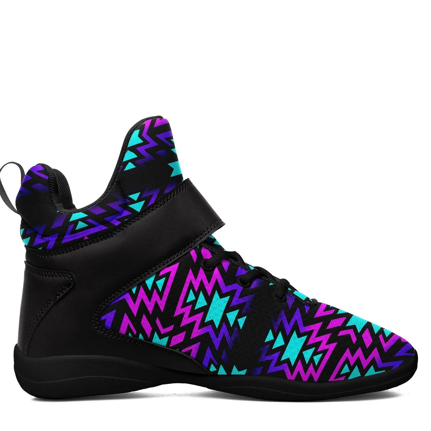 Black Fire Winter Sunset Ipottaa Basketball / Sport High Top Shoes