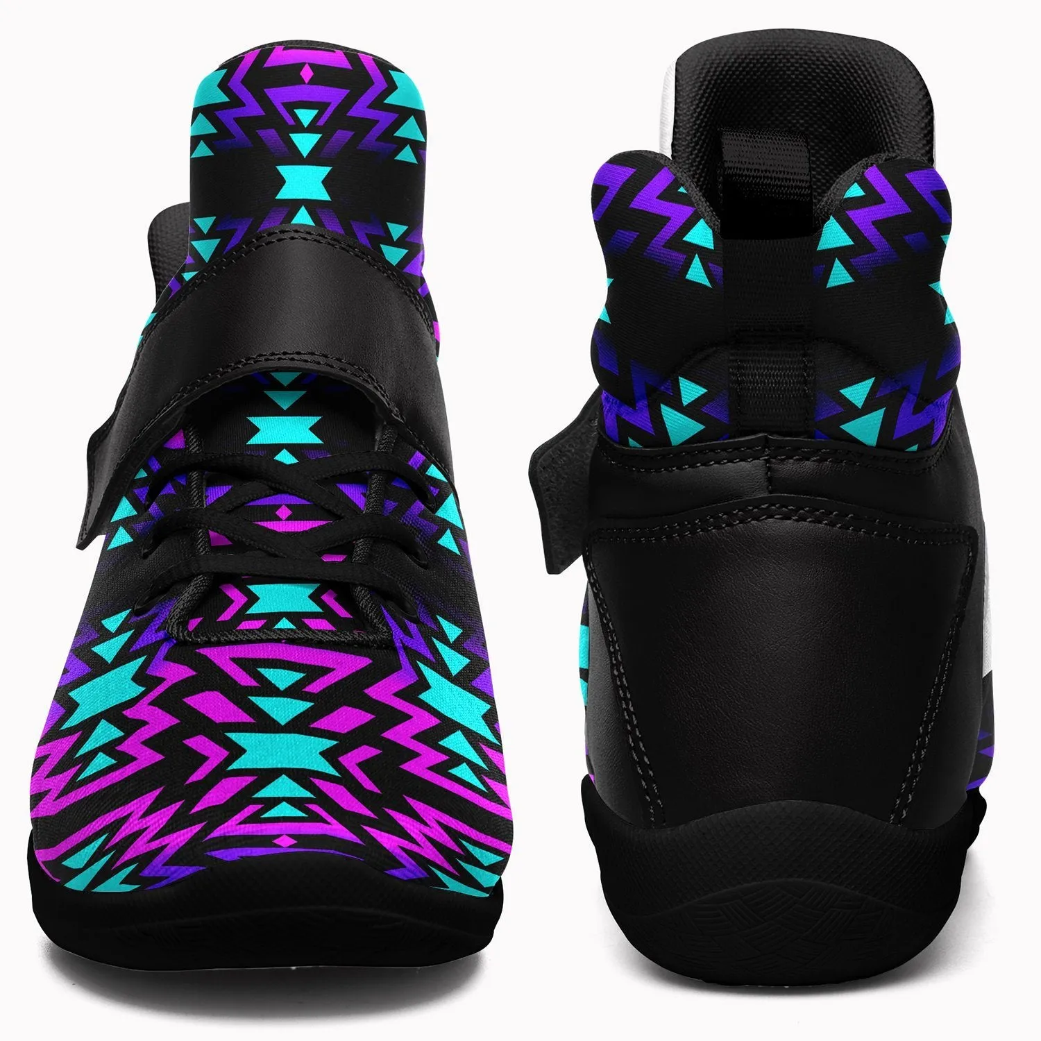 Black Fire Winter Sunset Ipottaa Basketball / Sport High Top Shoes