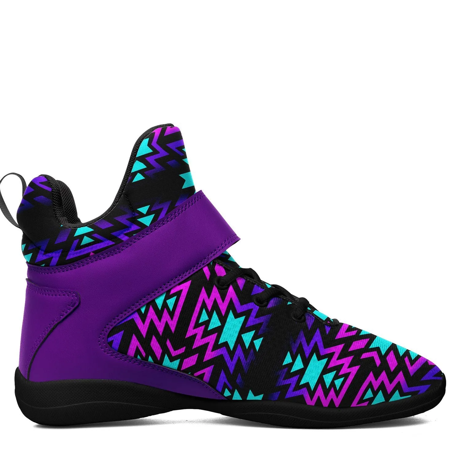 Black Fire Winter Sunset Ipottaa Basketball / Sport High Top Shoes