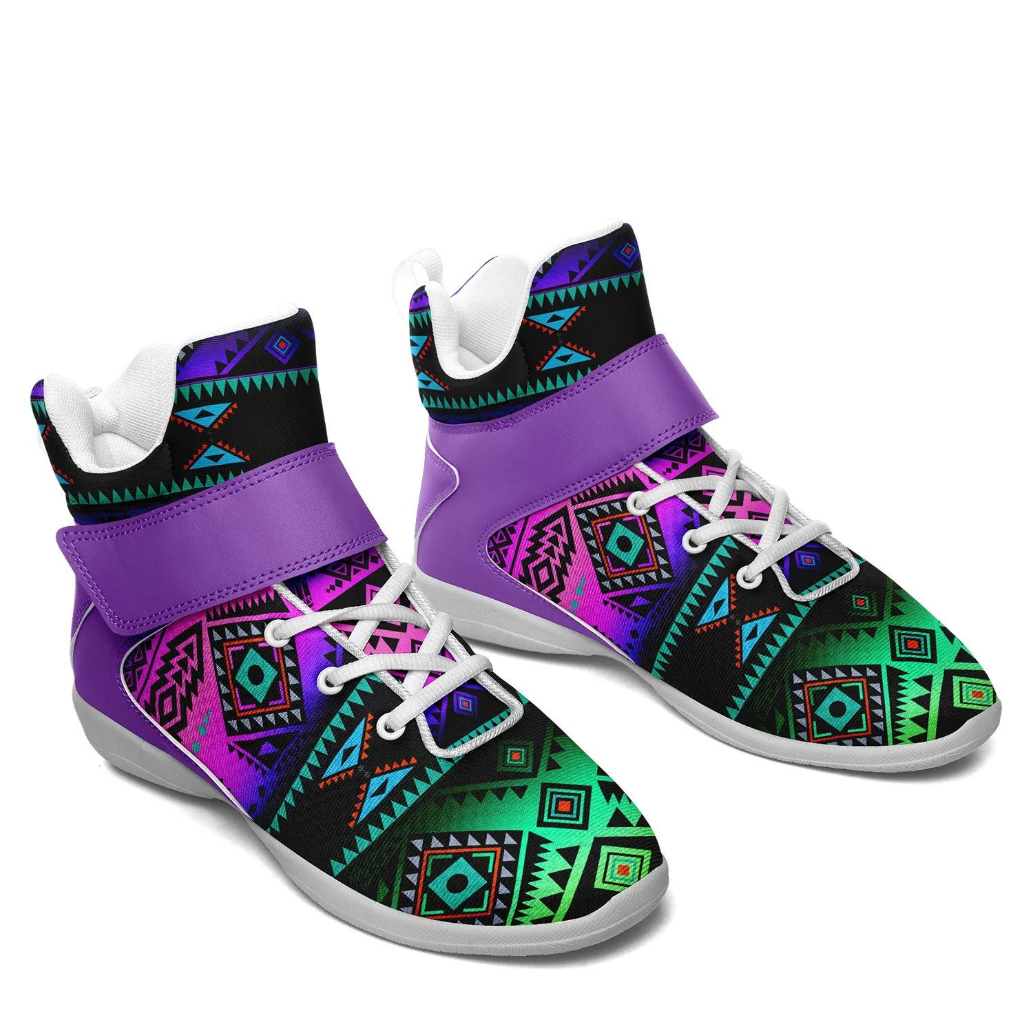 California Coast Sunrise Ipottaa Basketball / Sport High Top Shoes