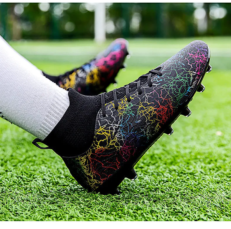 Camouflage High-Top Soccer Cleats for Kids, Factory Direct