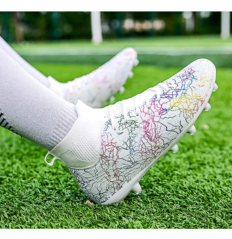 Camouflage High-Top Soccer Cleats for Kids, Factory Direct