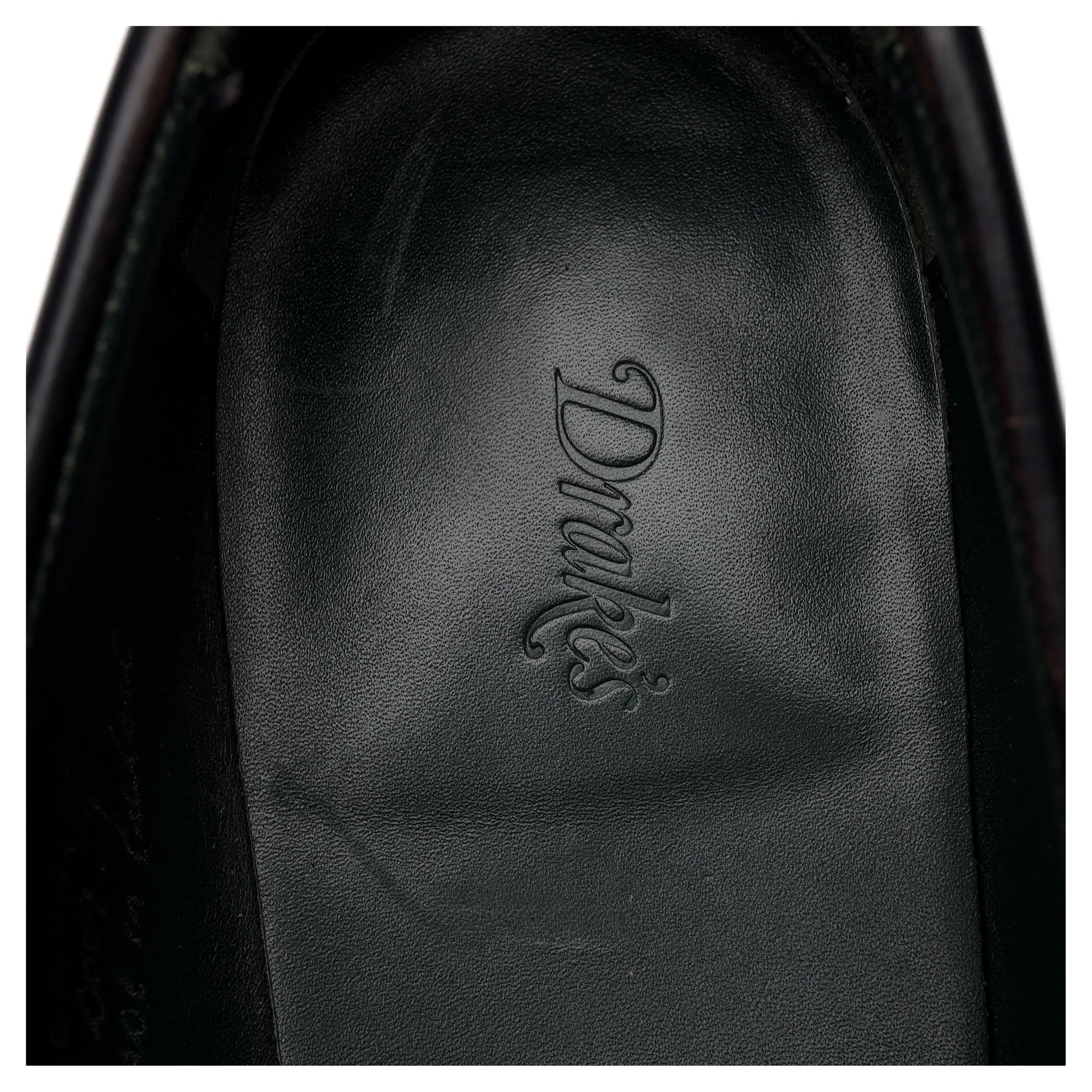 'Charles' Black Leather Loafers UK 9