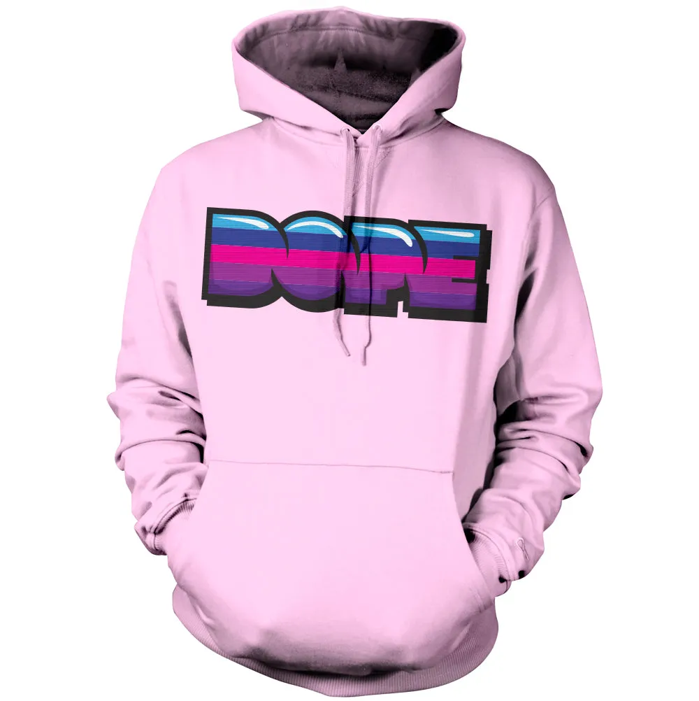 Chenille Dope Stripes - Light Pink Hoodie Sweatshirt