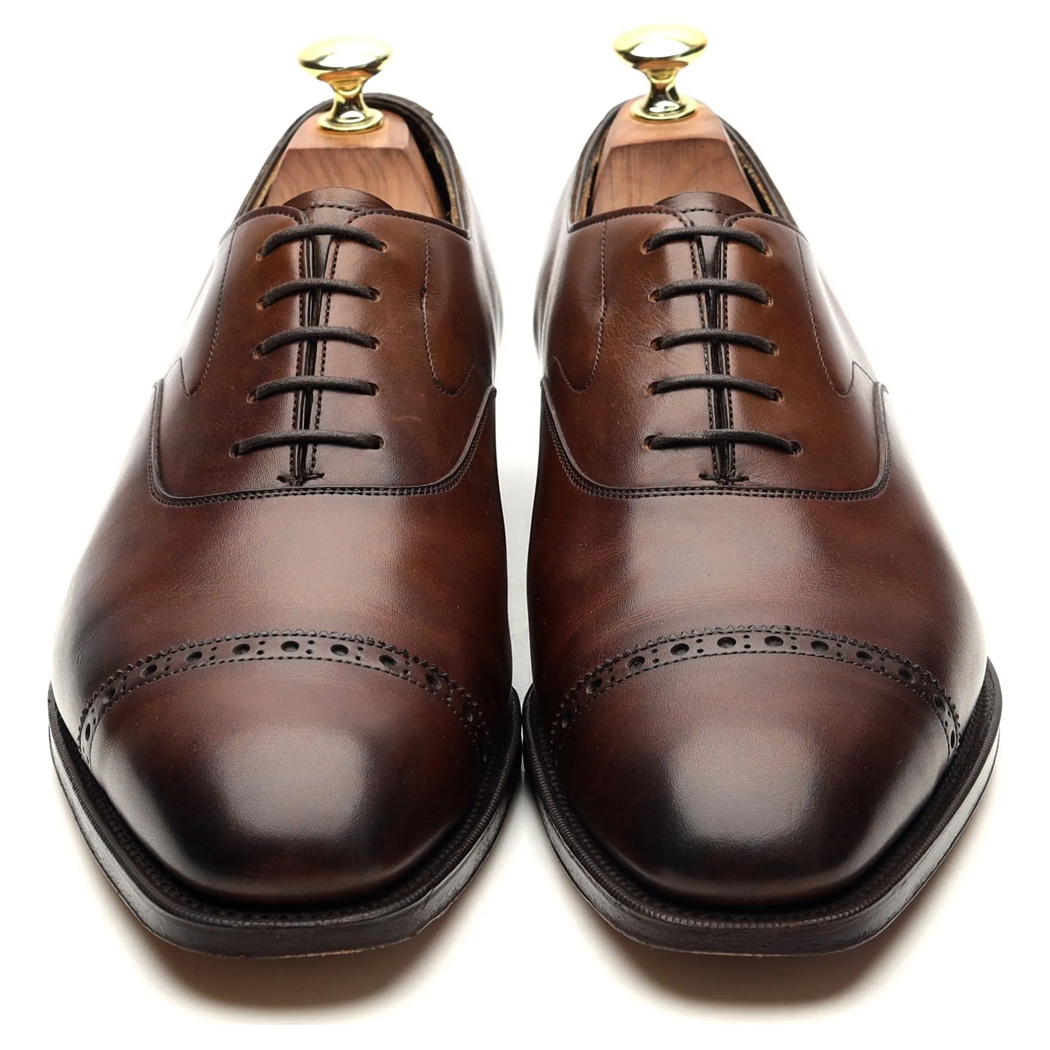 'Churchill' Dark Brown Leather Oxford UK 8.5 E