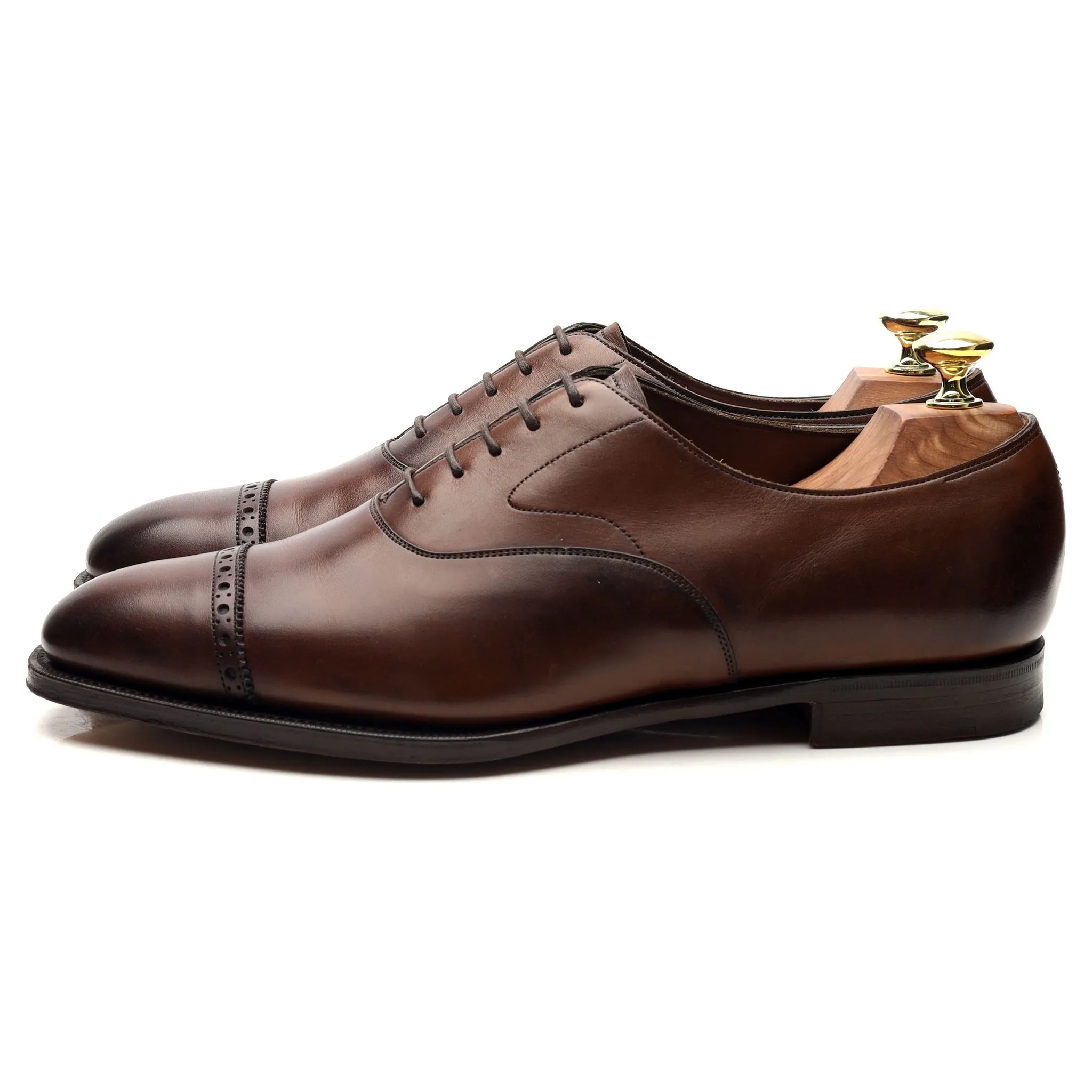 'Churchill' Dark Brown Leather Oxford UK 8.5 E