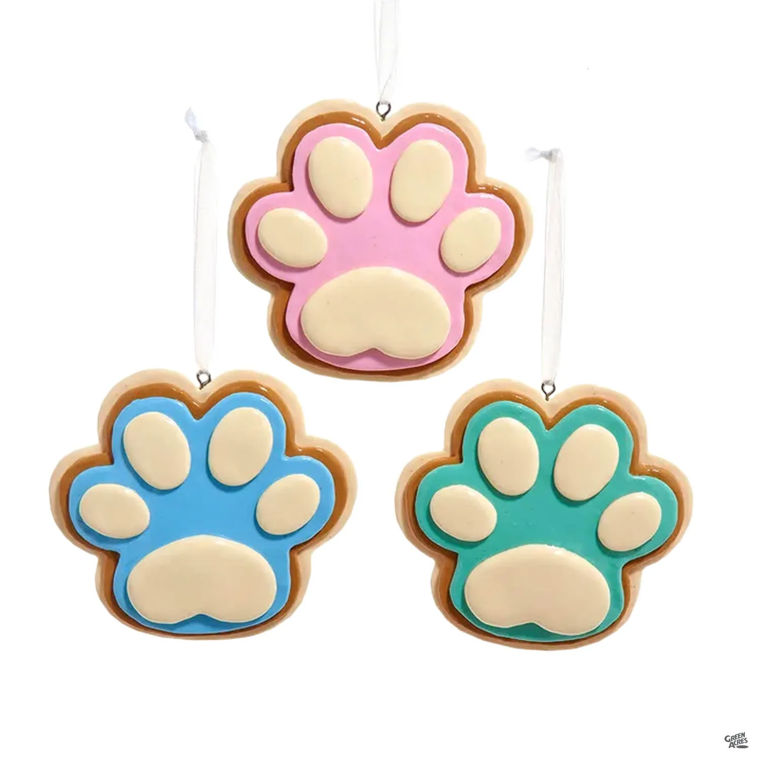 Claydough Dog Paw Cookie Ornament