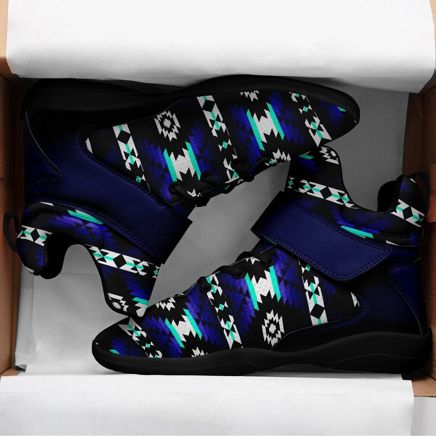 Cree Confederacy Midnight Ipottaa Basketball / Sport High Top Shoes - Black Sole