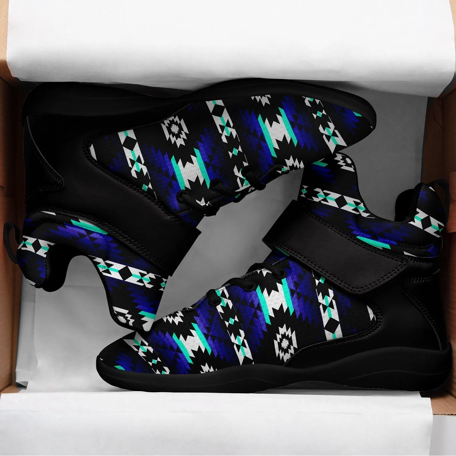 Cree Confederacy Midnight Ipottaa Basketball / Sport High Top Shoes - Black Sole