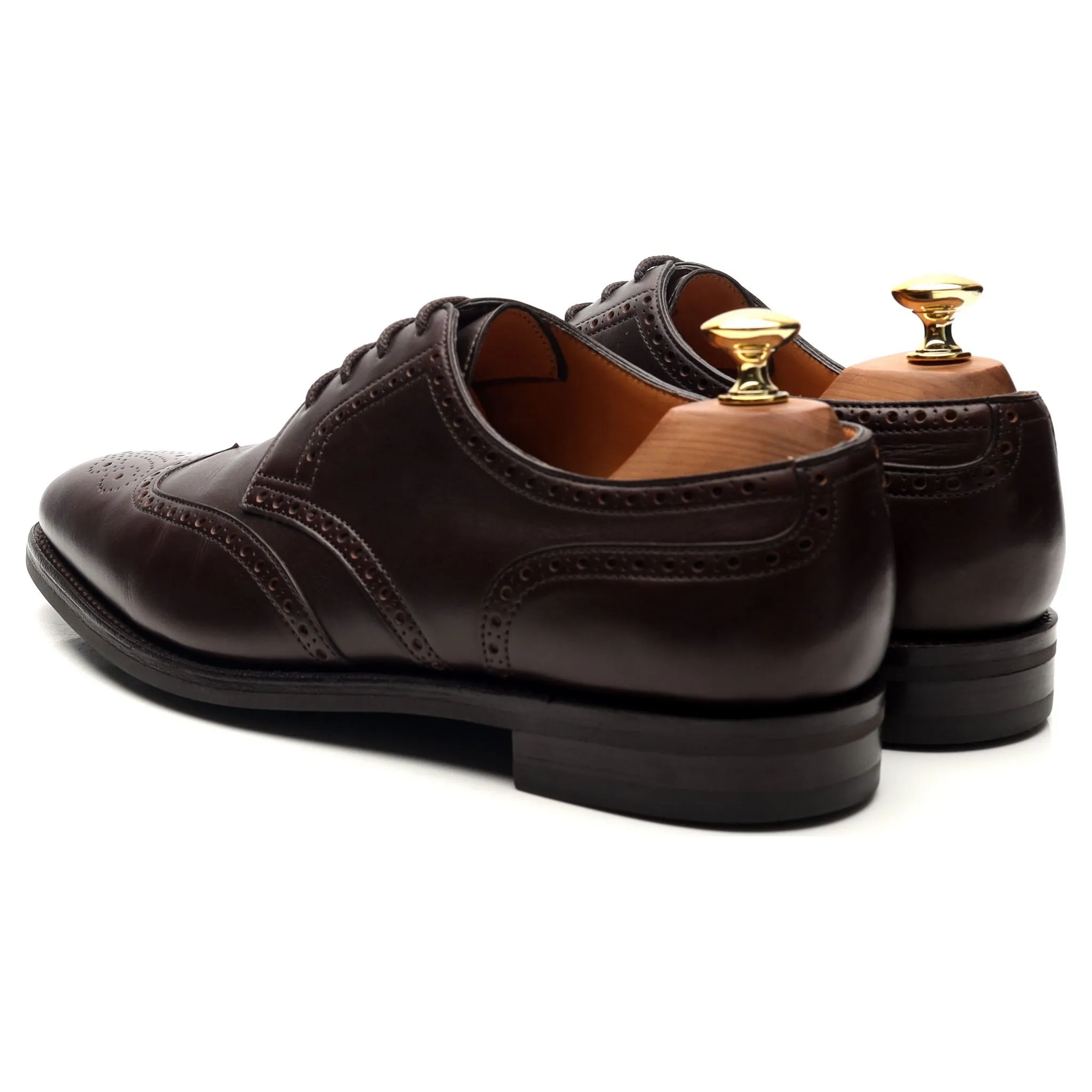 'Darby lll' Dark Brown Leather Derby Brogues UK 6 EE