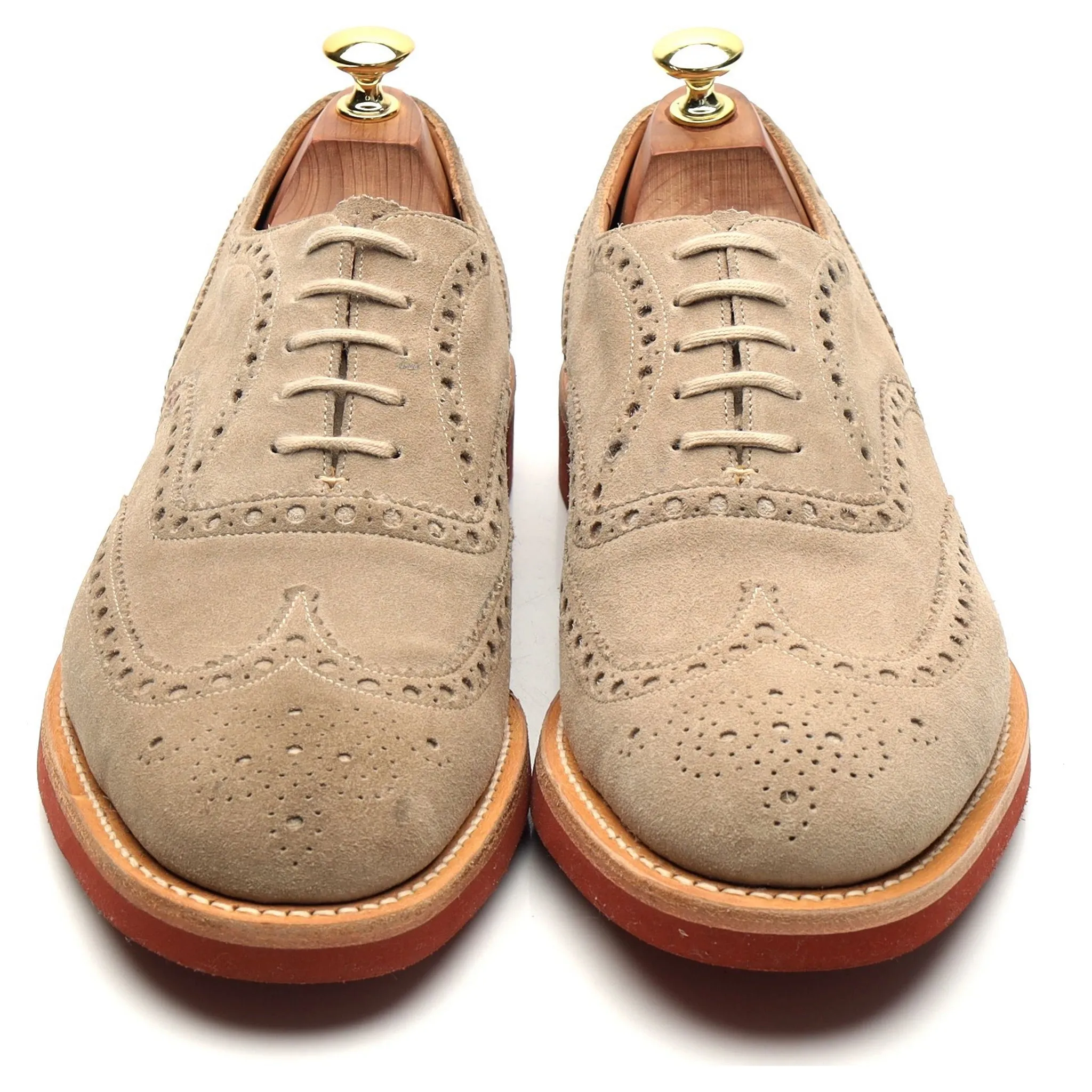 'Downton' Sand Suede Oxford Brogues UK 8.5 G