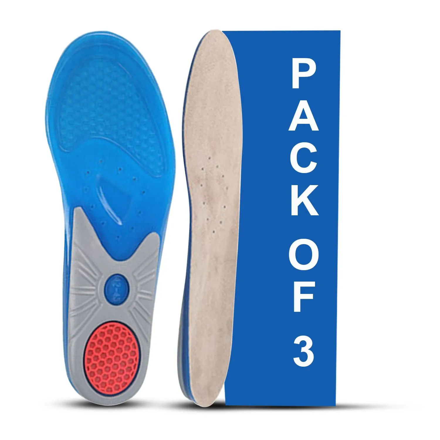 Dr Foot | Insole for Shoes Men | Arch Support for Flat Feet | Flat Feet Arch Support Insole | Shoe Insole | Gel Insoles for Men | Heavy Duty Support Insole | Shock Absorption | Small | 3 Pair