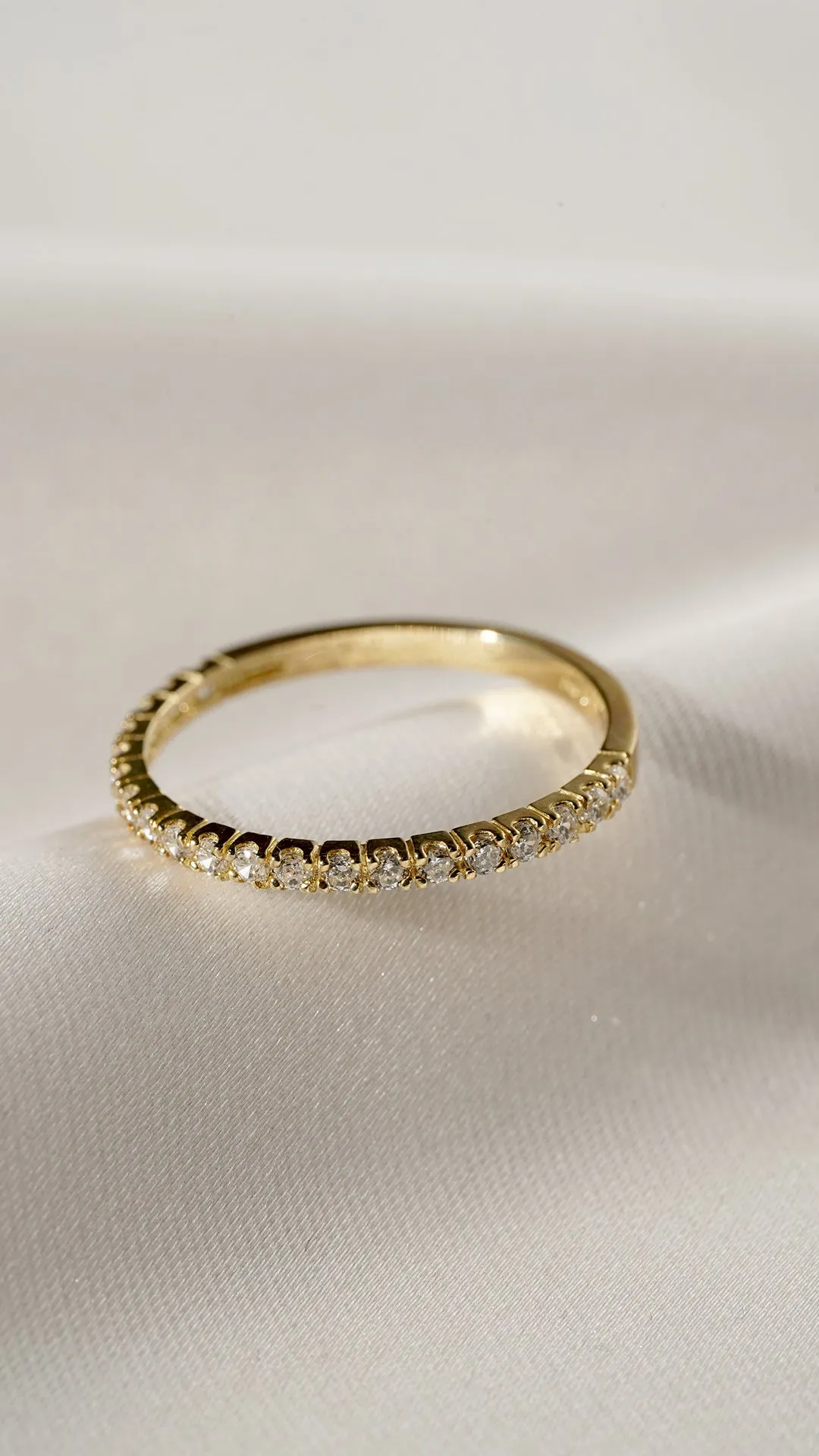 Fallon Half Eternity Ring Yellow Gold