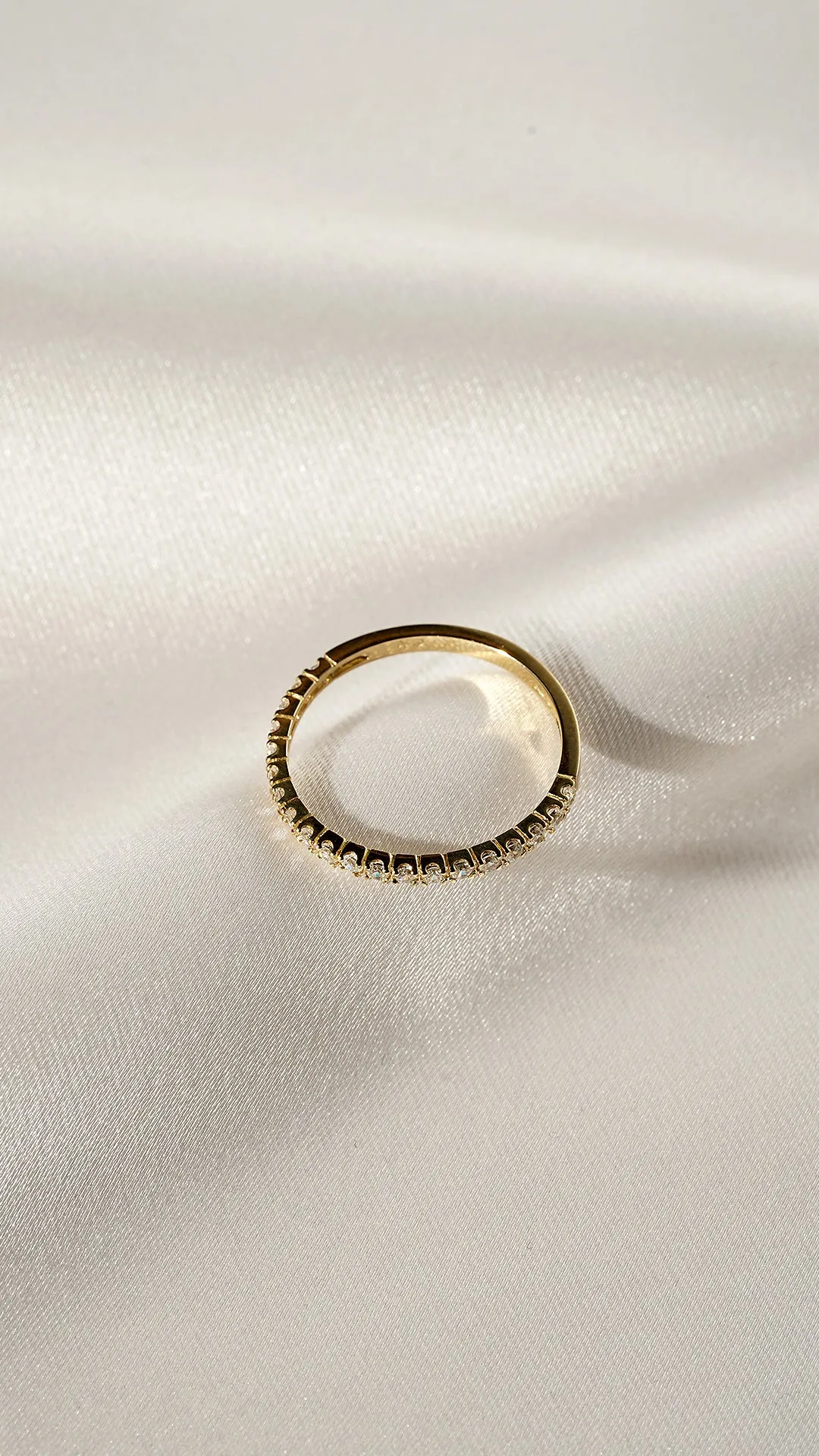 Fallon Half Eternity Ring Yellow Gold