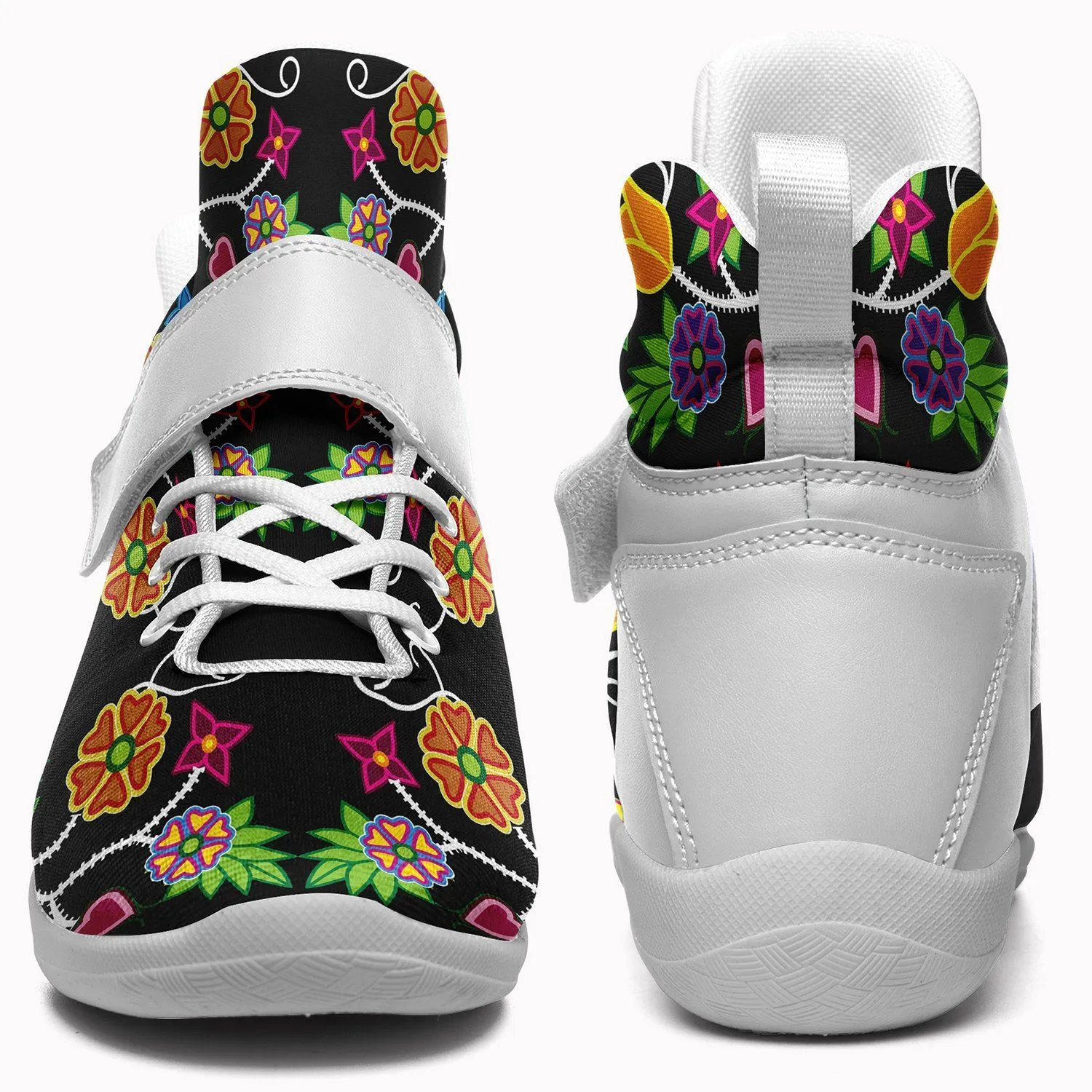 Floral Beadwork Kid's Ipottaa Basketball / Sport High Top Shoes