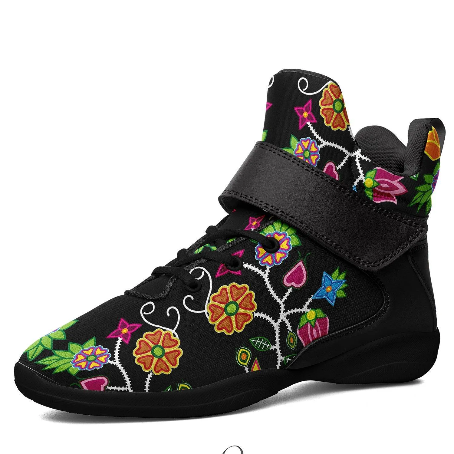 Floral Beadwork Kid's Ipottaa Basketball / Sport High Top Shoes