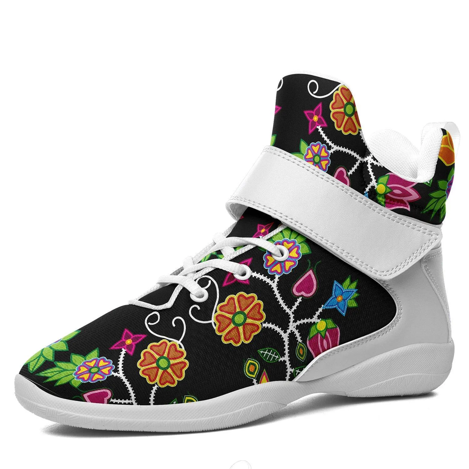 Floral Beadwork Kid's Ipottaa Basketball / Sport High Top Shoes