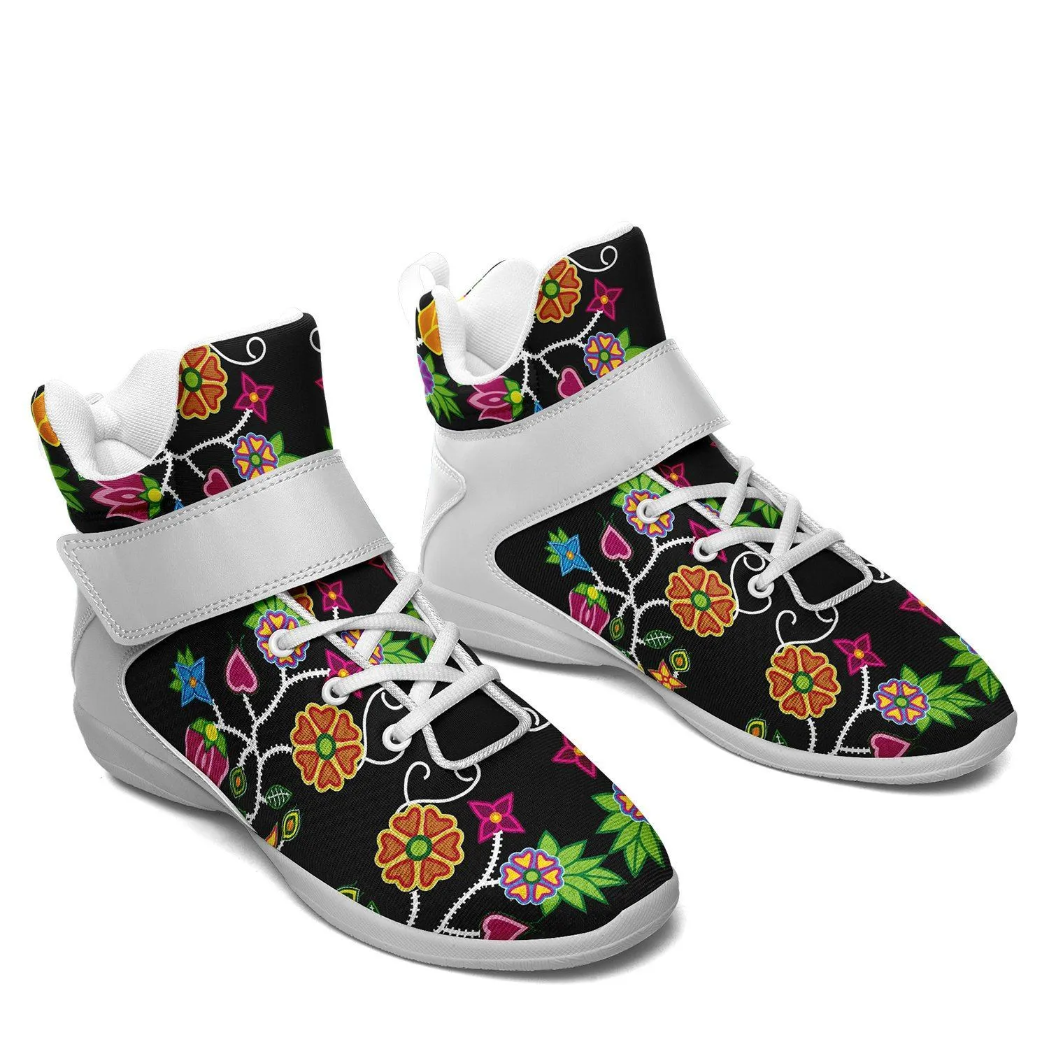 Floral Beadwork Kid's Ipottaa Basketball / Sport High Top Shoes