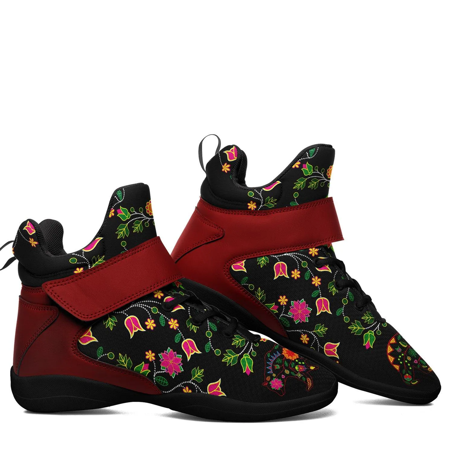 Floral Bear Kid's Ipottaa Basketball / Sport High Top Shoes