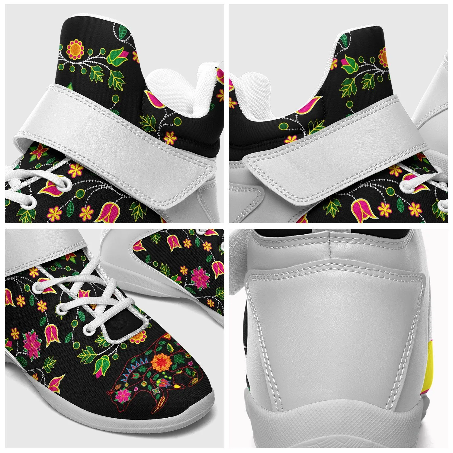 Floral Bear Kid's Ipottaa Basketball / Sport High Top Shoes