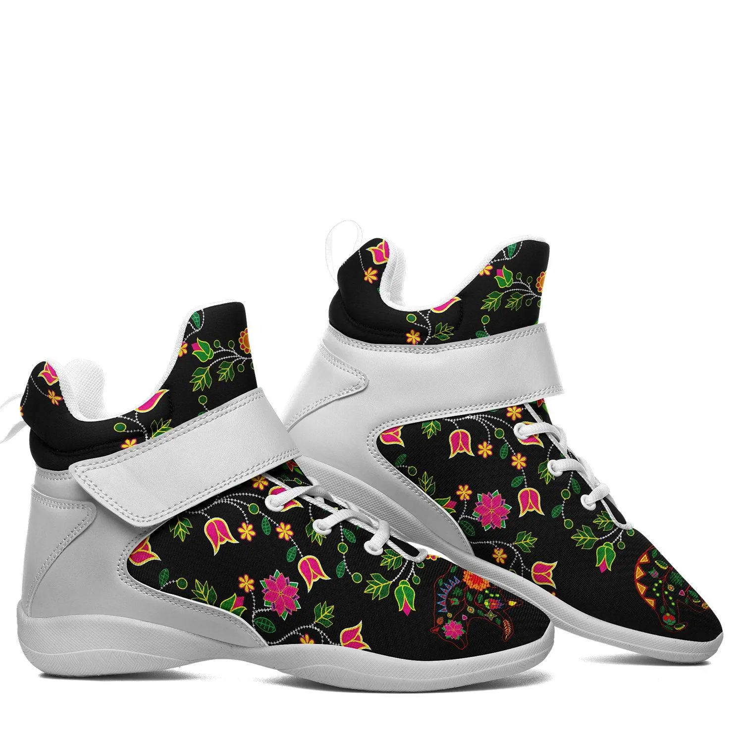 Floral Bear Kid's Ipottaa Basketball / Sport High Top Shoes