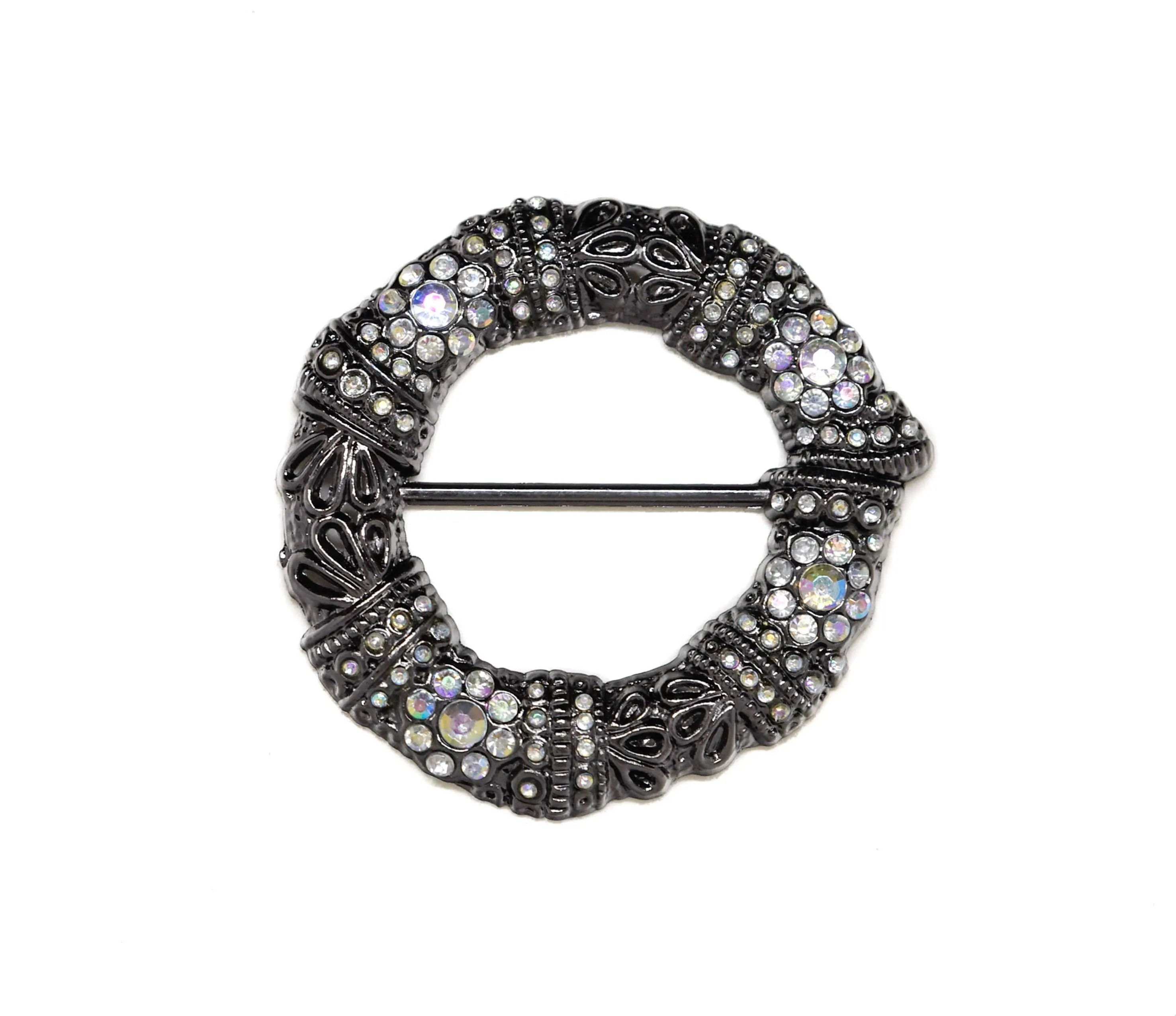 Floral Rhinestone Ribbon Slider 3"- 1 Piece