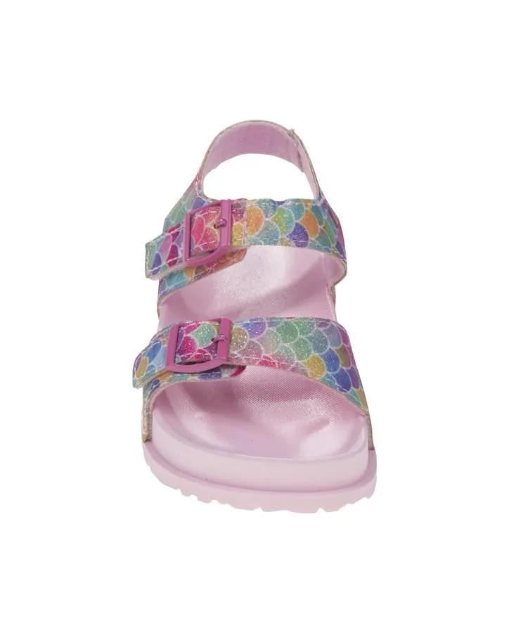 Girls Multi Mermaid Scale Buckle Sandal