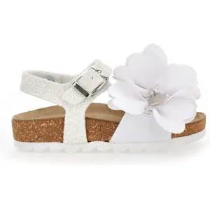 Girls White Flower Sandals