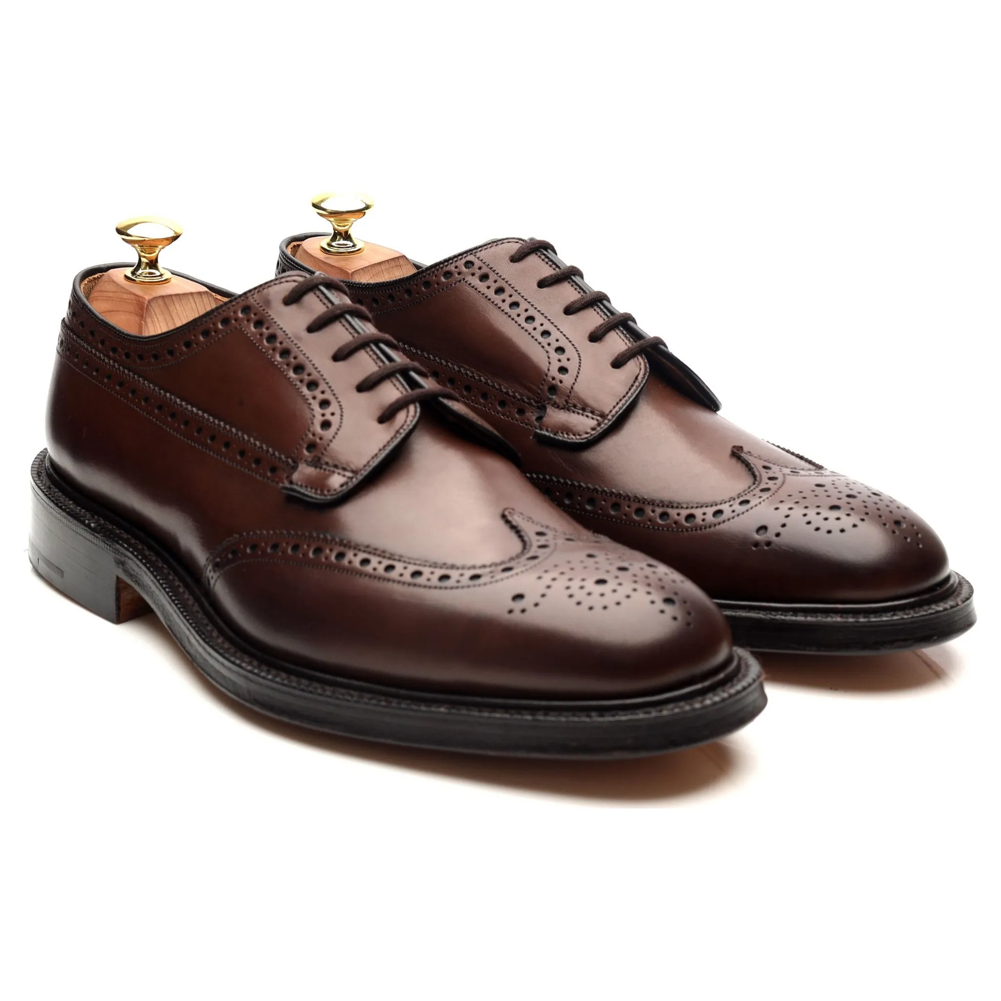 'Grafton' Brown Leather Derby Brogues UK 8 G