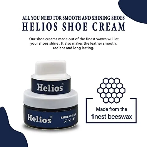 Helios Coloured Shoe Cream - 48 GM with Applicator (Black)