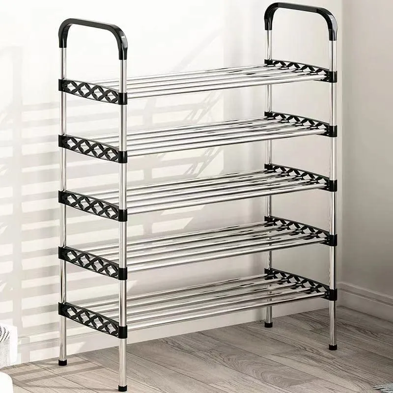 Humongous Stainless Steel Stackable Shoe Rack, Shoe Storage Shelf Organizer, Ideal For Entryway, Living Room, Hallway (5 Tier Shoe Rack)