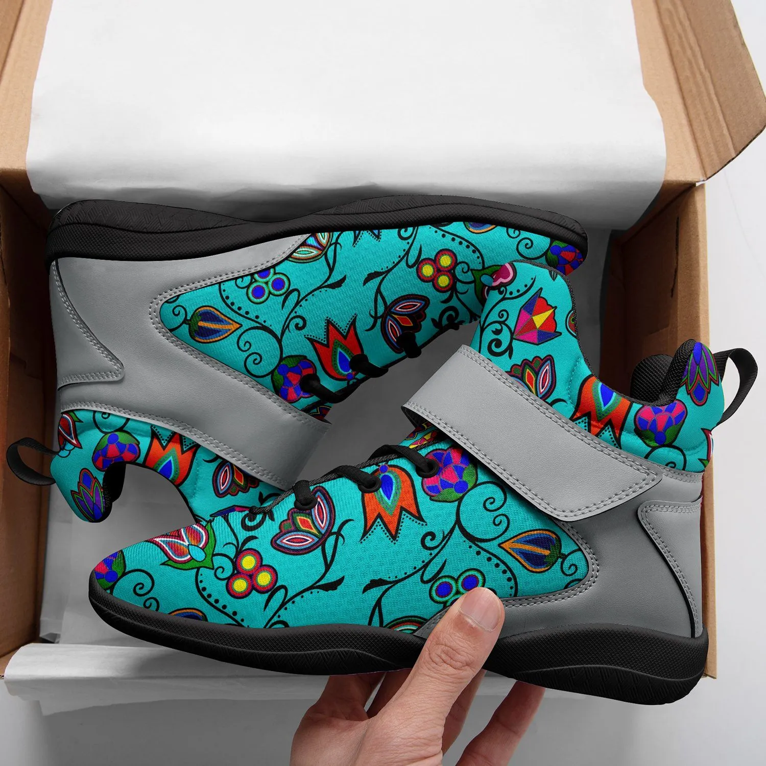 Indigenous Paisley Sky Ipottaa Basketball / Sport High Top Shoes