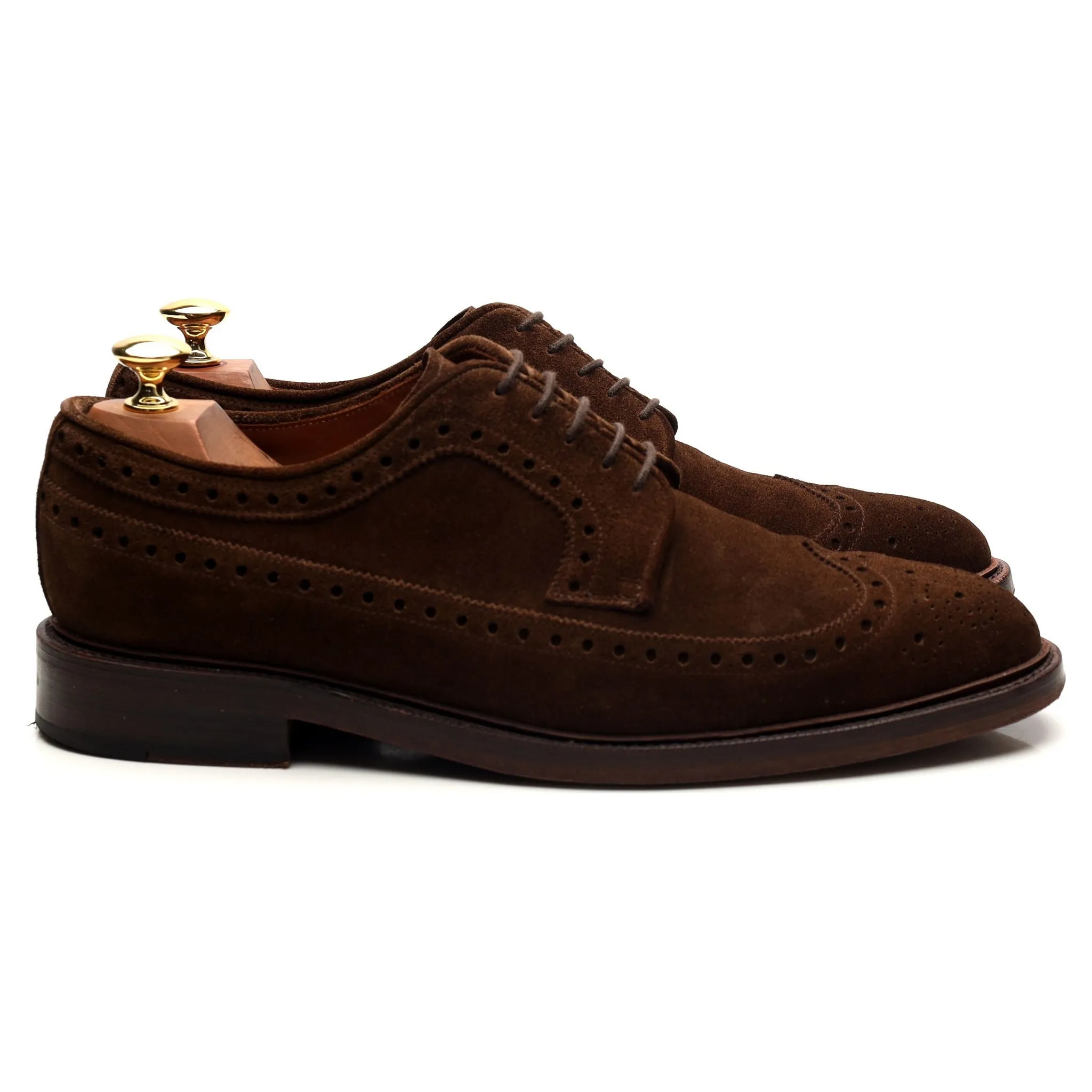 'Jermyn' Brown Suede Derby Brogues UK 9