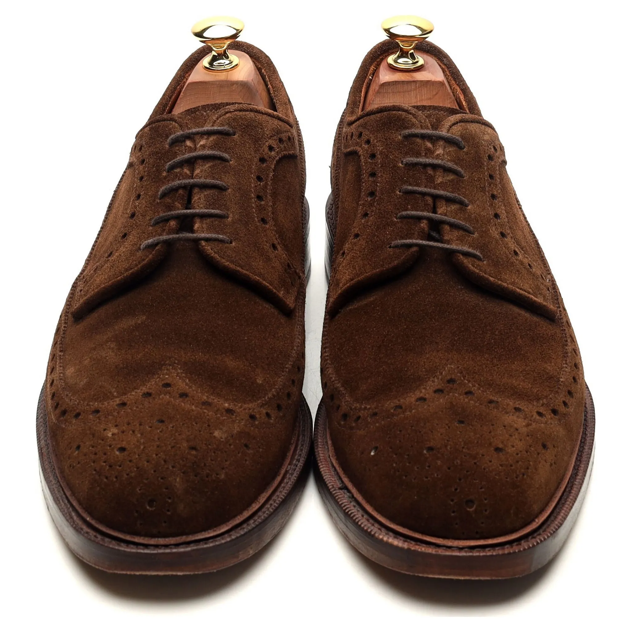 'Jermyn' Brown Suede Derby Brogues UK 9