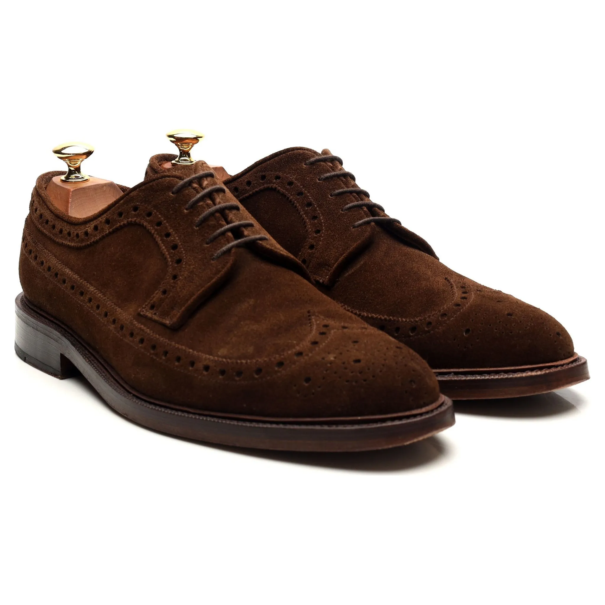 'Jermyn' Brown Suede Derby Brogues UK 9