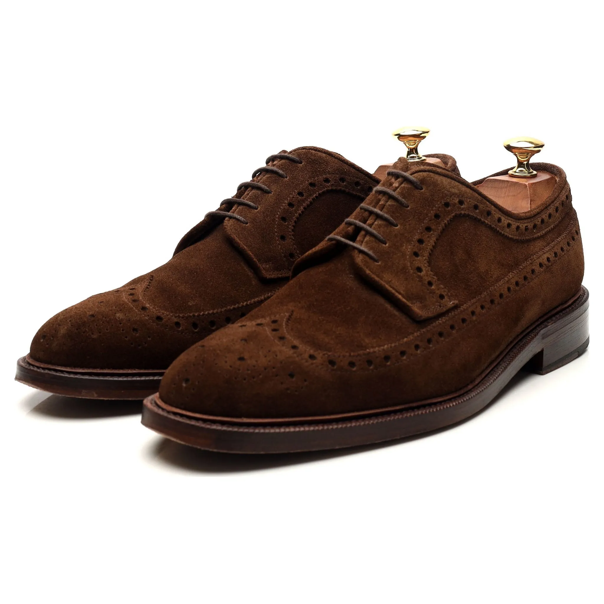 'Jermyn' Brown Suede Derby Brogues UK 9