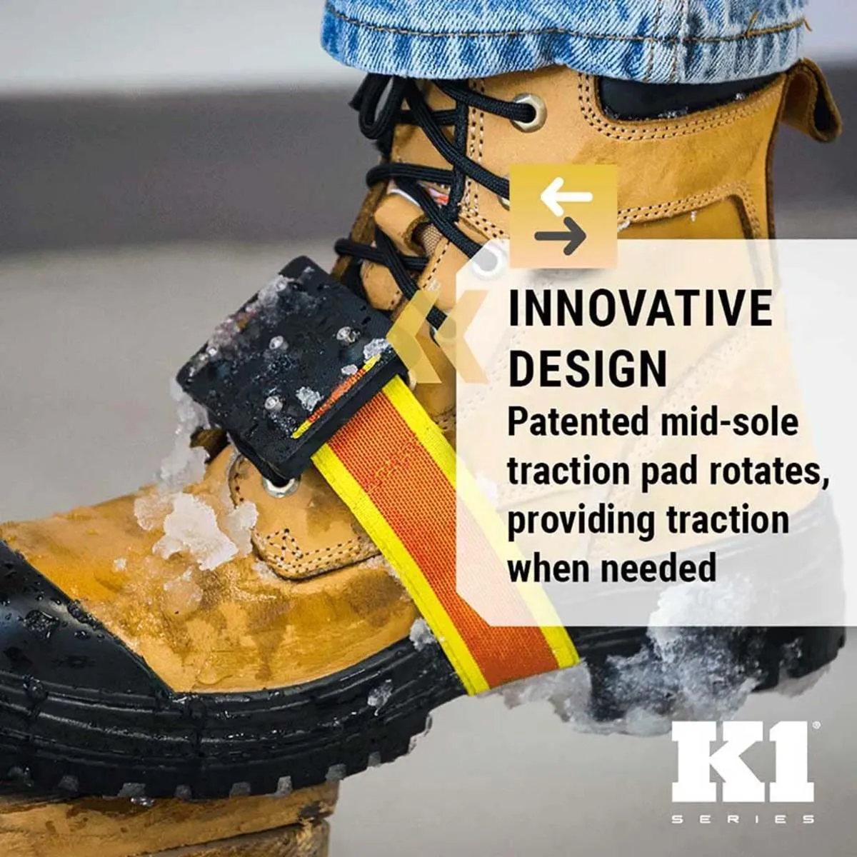 K1 Ice Cleats Original Mid-Sole Ice Cleats Intrinsic - Hi-Vis